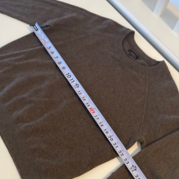 Quince Mongolian Shrunken Cashmere Sweatshirt Chocolate Brown Size XL